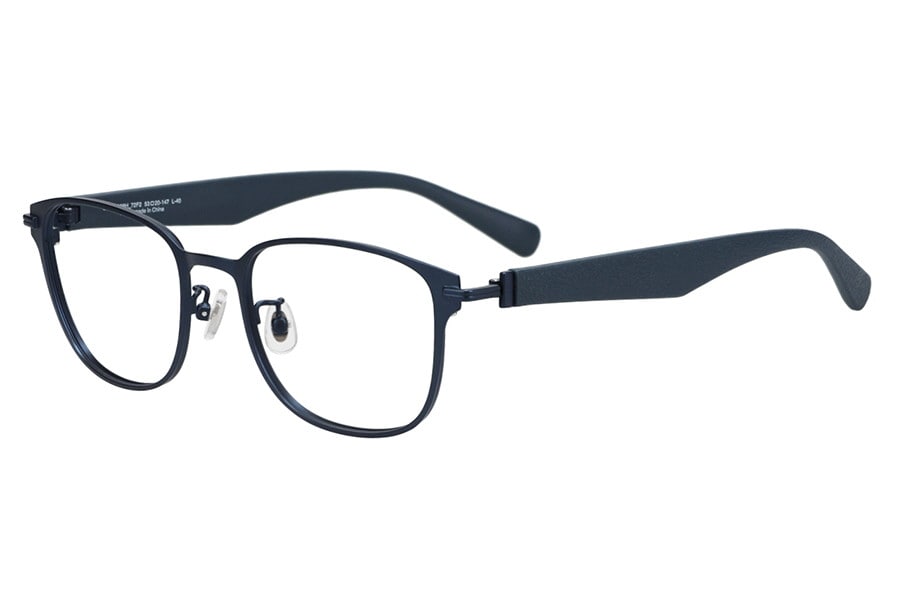 ラバーテンプルが特徴のウエリントン型メガネ