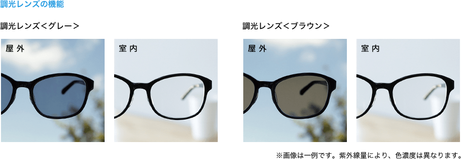 調光レンズの機能