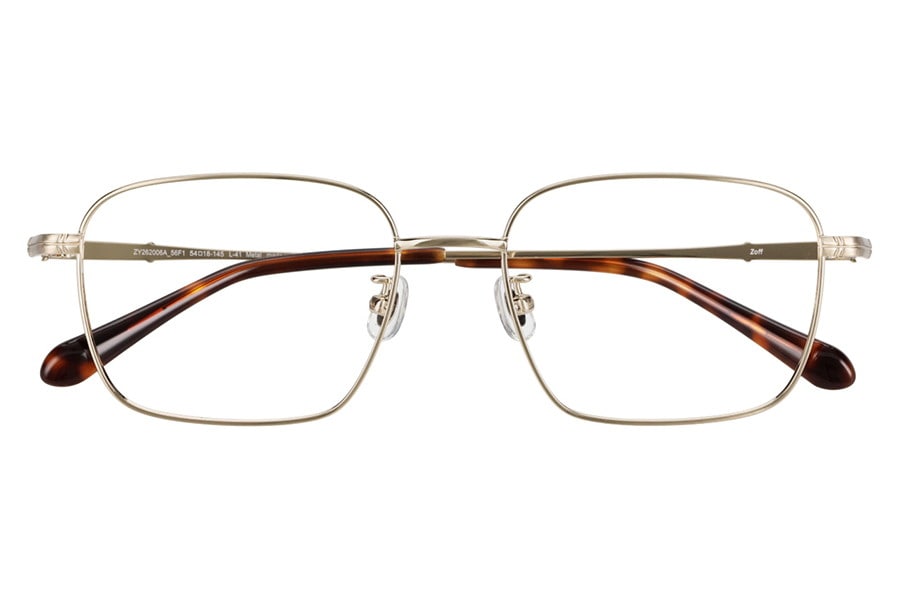 ファッション性の高いウェリントン型メタルフレーム（ZY262006-56F1