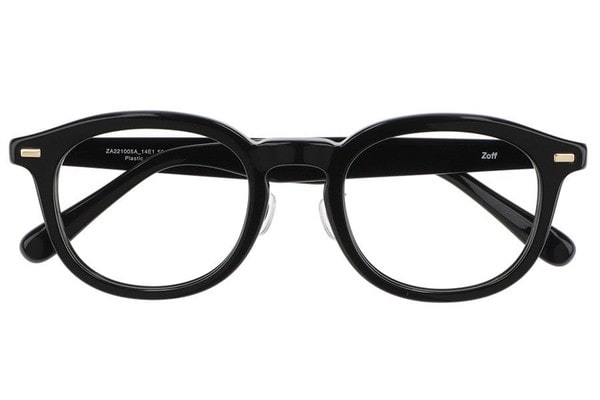 丸みのある太めのプラスチックフレーム/黒縁メガネ/CLASSIC（ZA221005