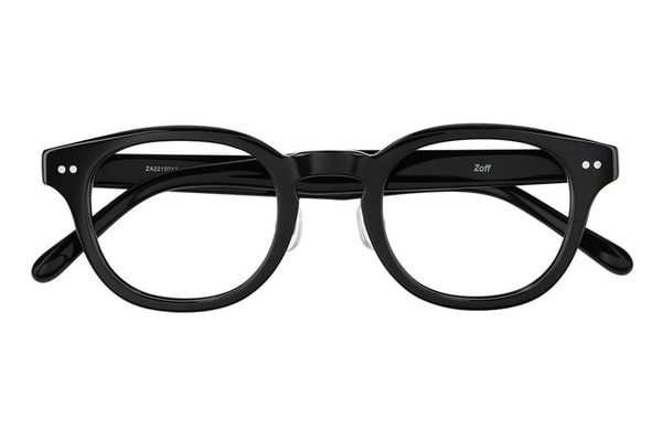 ブラックプラスチックフレーム度ありメガネ スペシャルプライス]多彩な表情を楽しめるプラスチックフレーム