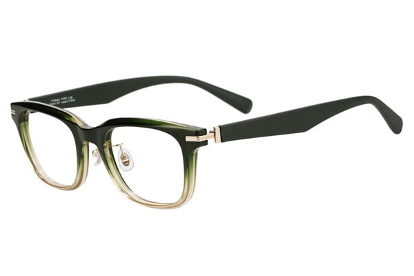 ラバーテンプルが特徴のウェリントン型メガネ（ZA251005-68A1