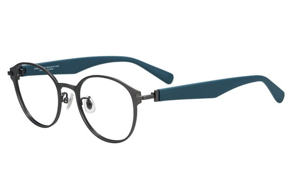 ラバーテンプルが特徴のボストン型メガネ （ZA252007-13F1）｜メガネの