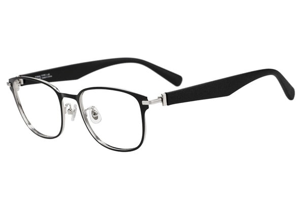 メガネ MUUT M.LAB 01 5FT2008 ラバーテンプルが特徴のウェリントン型メガネ（ZA251009-14F1