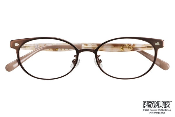 Zoff ボストン型 跳ね上げ式メガネ クリアブラウン PEANUTS Zoff│PEANUTS COLLECTION/FLIP UP(跳ね上げ式メガネ)（ZF252020-44F1
