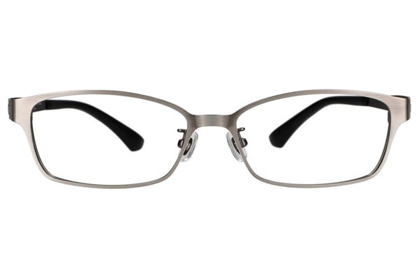 めがねめがね Gray Kids' Flexible Rectangle Glasses #2021212 | Zenni Optical