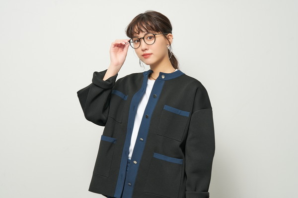 Zoff メガネ　SMART SKINNY JEWELRY ブラック ほどよい丸みのあるボストンフレーム/SMART SKINNY JEWELRY