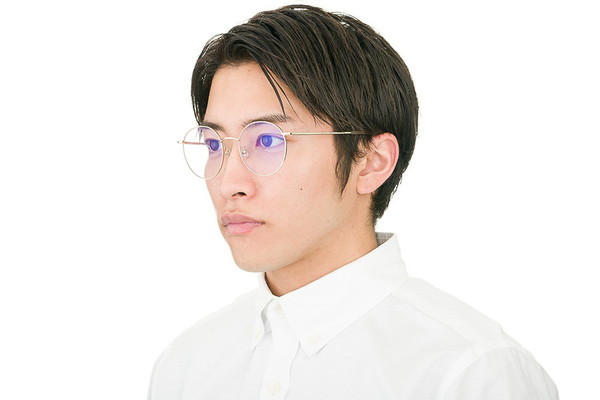 Zoff Pc ブルーライトカット率約35 Zy2p02 56e1 Pcメガネ 老眼鏡 Unisex ボストン ゴールド メガネの Zoffオンラインストア