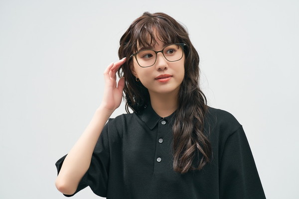 minusデニムレイのシームレスメガネ Flex Titanium Hingeless 多角形 チタン合金（βチタン） UNISEX