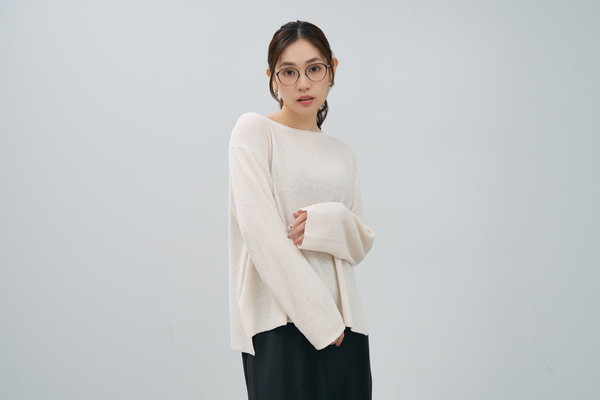 華やかさのあるボストン型チタンフレーム（ZG253005-14F1）｜メガネの