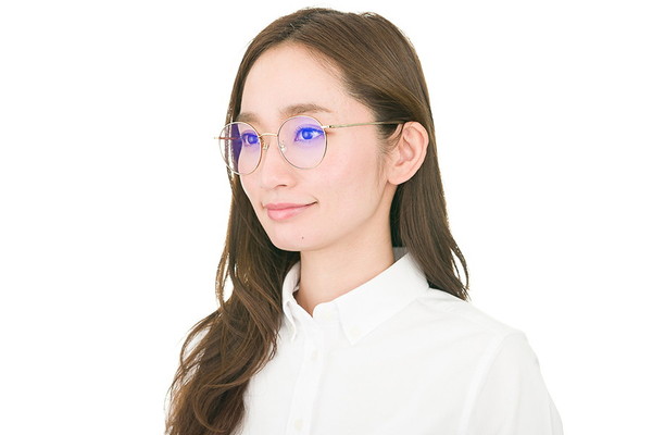 Zoff Pc ブルーライトカット率約50 Zy2p01 56e1 Pcメガネ Unisex ボストン ゴールド メガネのzoff オンラインストア