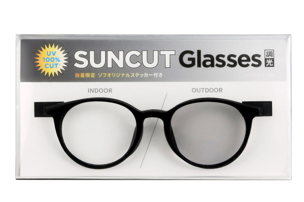 広告着用商品】SUNCUTGlasses調光/UV100%CUT (度なし調光レンズ搭載