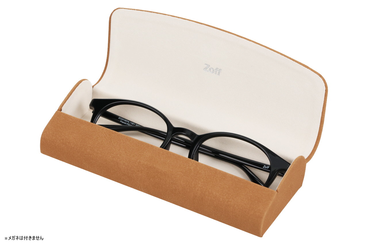 Zoff メガネ ケース付き メガネケース（CASE-ROUND-BR）｜メガネのZoffオンラインストア