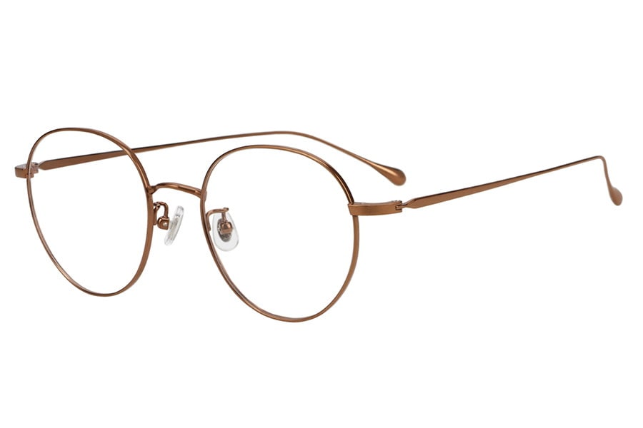 ボストン型チタンフレーム[中顔面短縮みえメガネ]（ZG263002-43E1