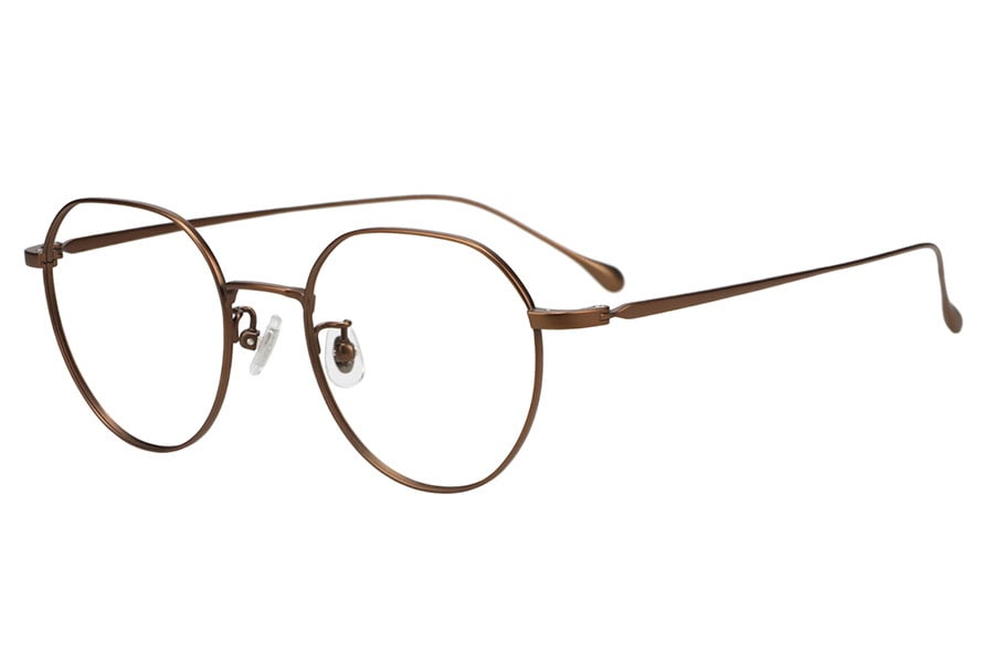 ボストン型チタンフレーム[中顔面短縮みえメガネ]（ZG263003-43F1