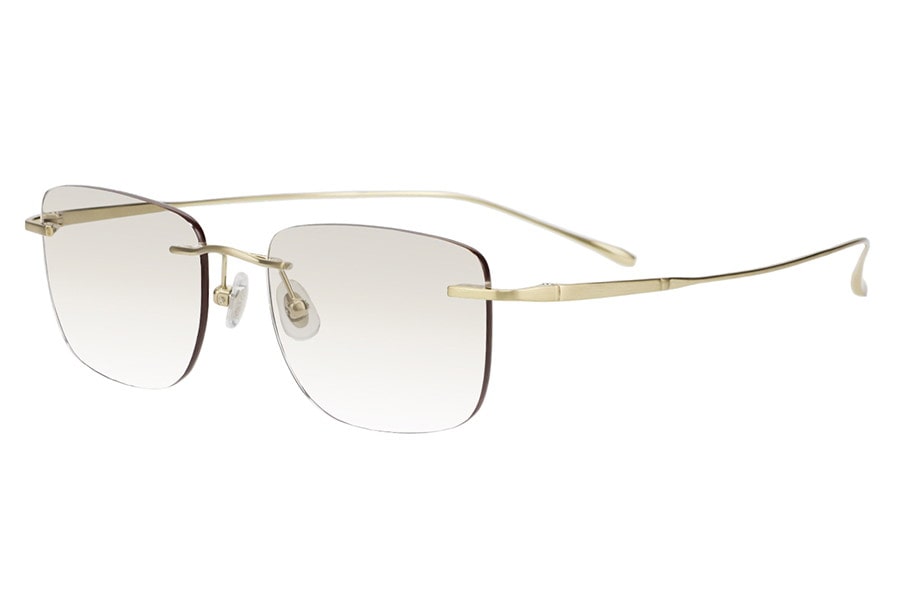 SUNCUTGlasses/トレンドのリムレス ウェリントン型サングラス