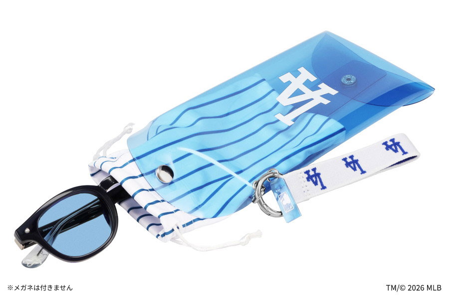 WEB限定価格]Zoff｜MLB 巾着付きクリアメガネケース(ロサンゼルス