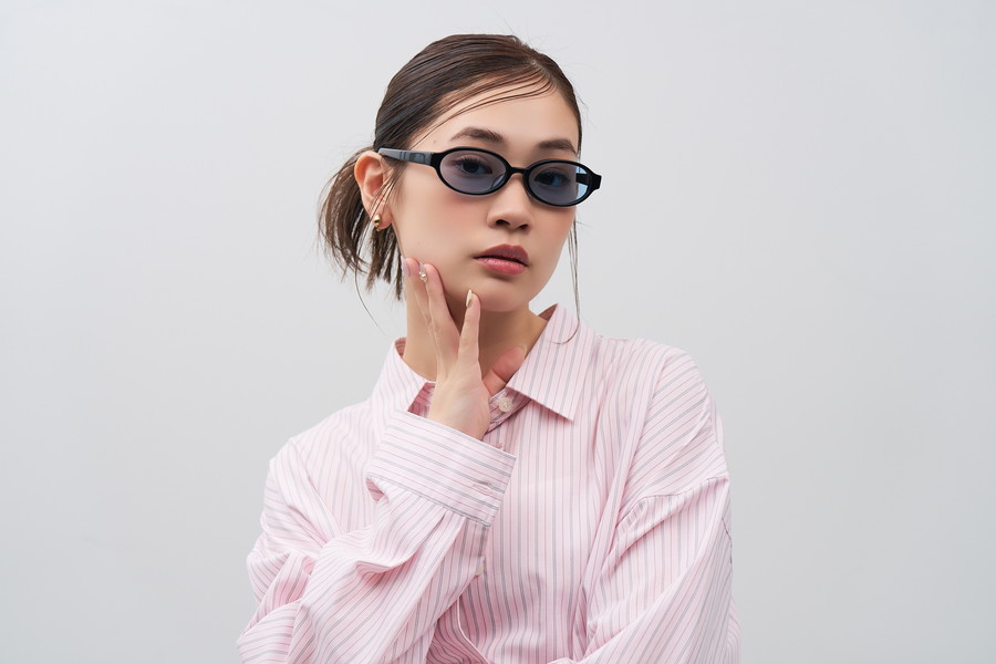 期間限定価格]SUNCUTGlasses/トレンドのオーバル型サングラス