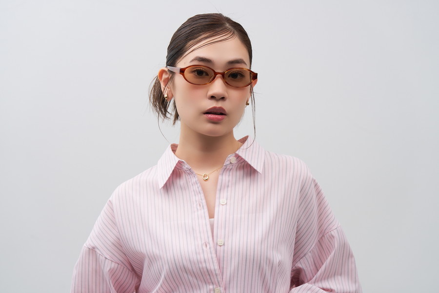 期間限定価格]SUNCUTGlasses/トレンドのオーバル型サングラス