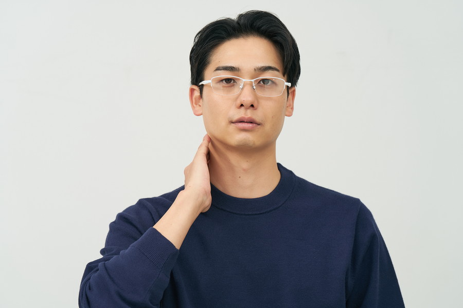 創業25周年フェア]スポーティーなスクエア型メタルフレーム（ZL252003