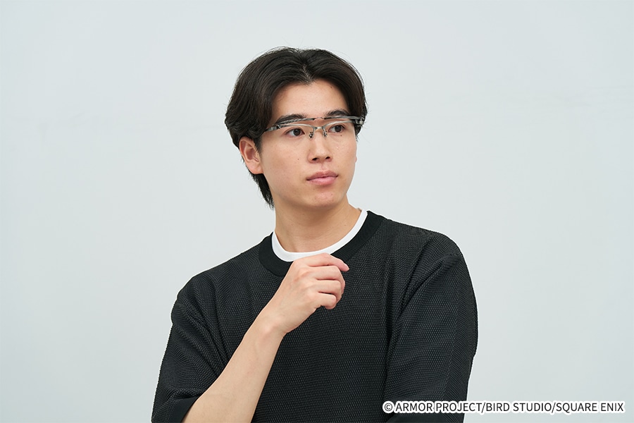 P*N様 ドラゴンクエスト はぐれメタル メガネ ブラック Zoff｜DRAGON QUEST はぐれメタル モデル[跳ね上げ式メガネ][WEB限定