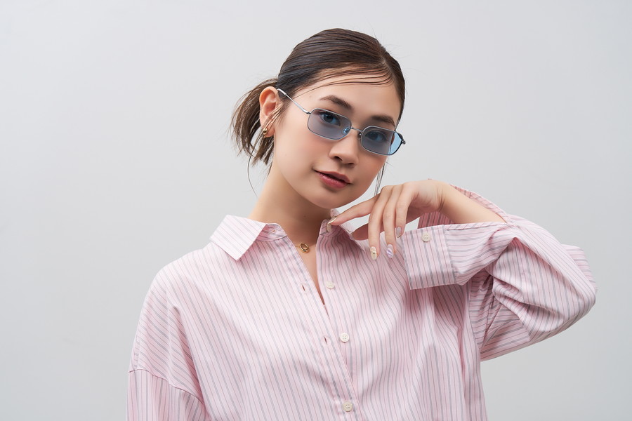 期間限定価格]SUNCUTGlasses/トレンドのスクエア型メタルサングラス