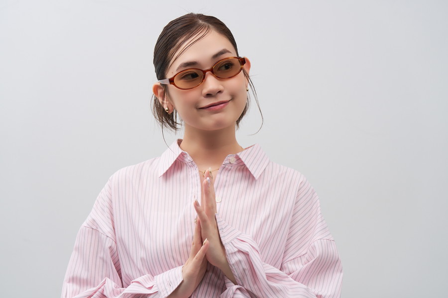 期間限定価格]SUNCUTGlasses/トレンドのオーバル型サングラス