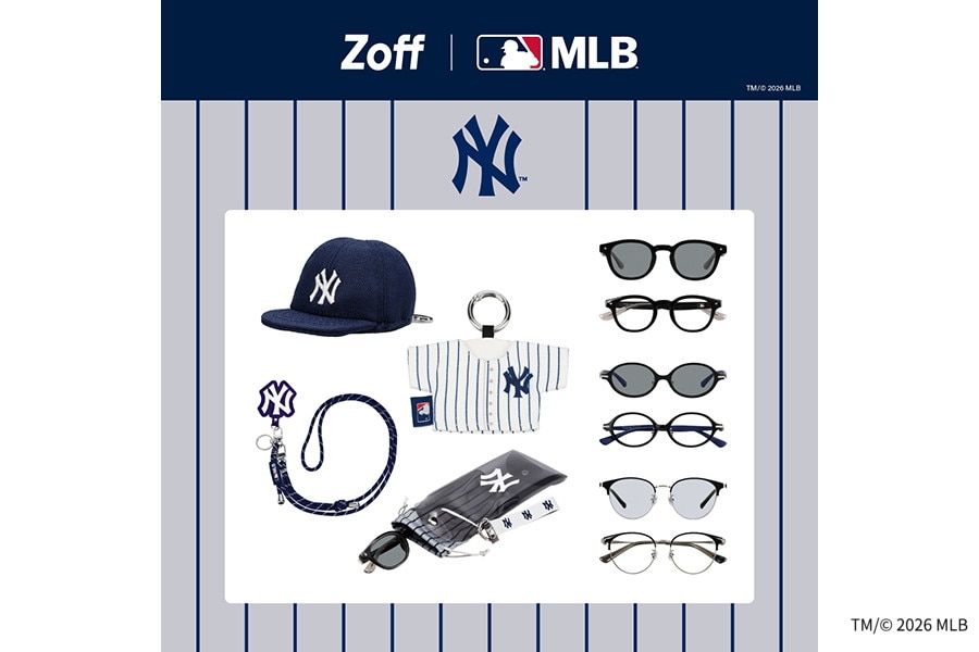 ヤンキース　zoff メガネ拭き クリーナー　ギャップとユニフォームセット WEB限定価格]Zoff｜MLB ユニフォーム型クリーナー(ニューヨーク