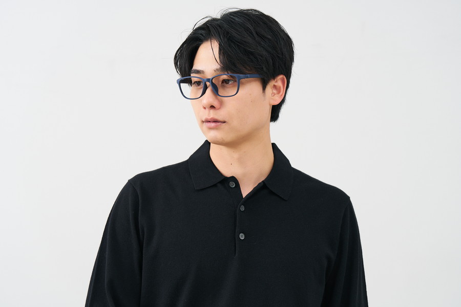寝転んでも壊れにくいメガネ]耐久性に優れたボストン型フレーム