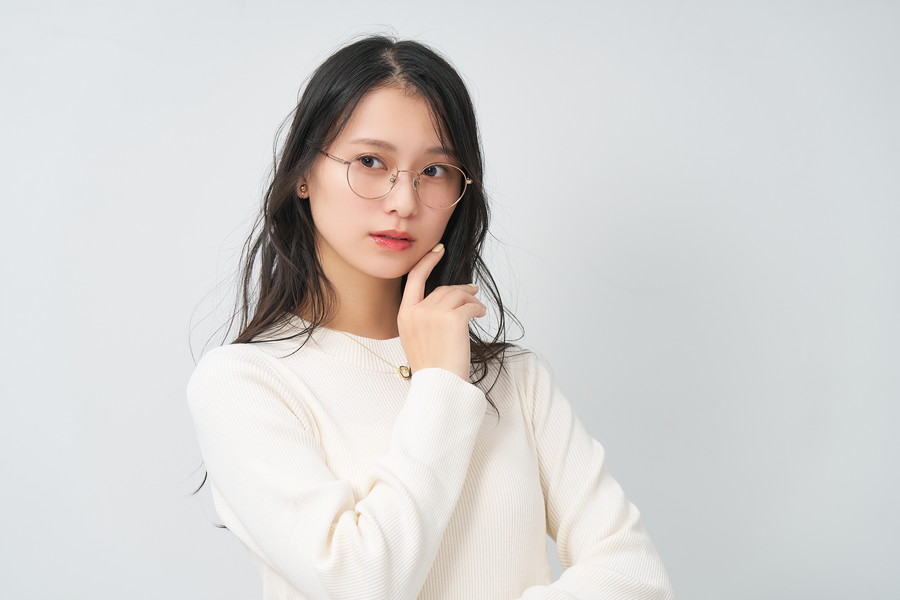 小さめサイズのボストン型メタルフレーム[中顔面短縮みえメガネ