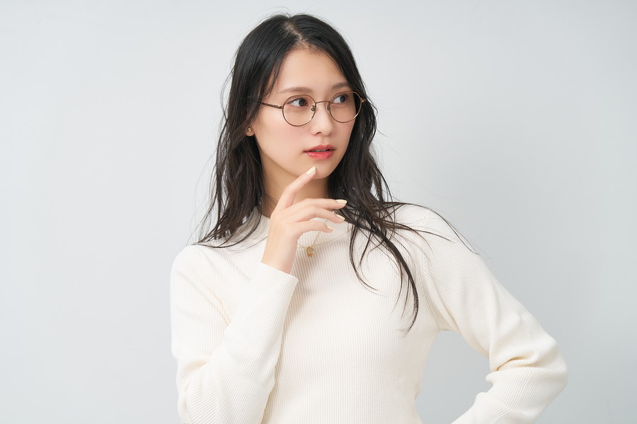 小さめサイズのボストン型メタルフレーム（ZN252013-43E1）｜メガネの