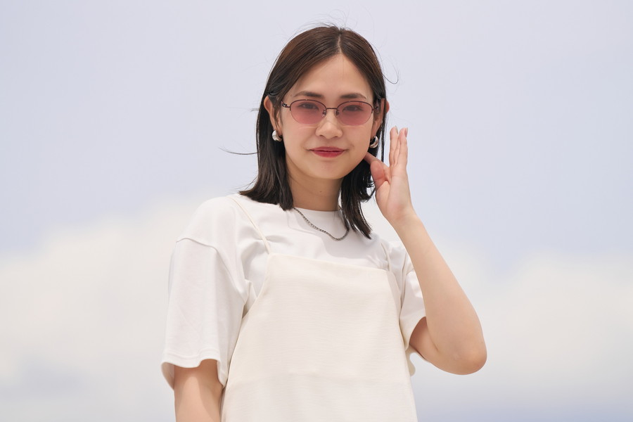 大人のオーバル型メタルフレーム/SUNCUTGlasses/UV100%CUT（ZA262G07