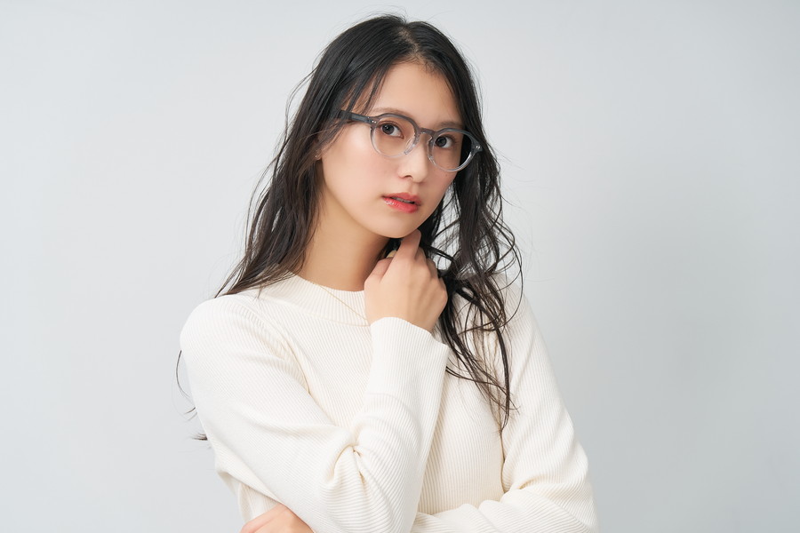 Zoff レディース ボストンメガネ 　　(中近レンズ入り) 創業25周年フェア]小さめサイズのボストン型[中顔面短縮みえメガネ