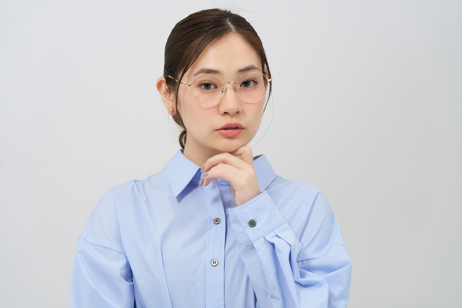 顔なじみの良い快適なかけ心地のボストン型メガネ[鼻高みえメガネ