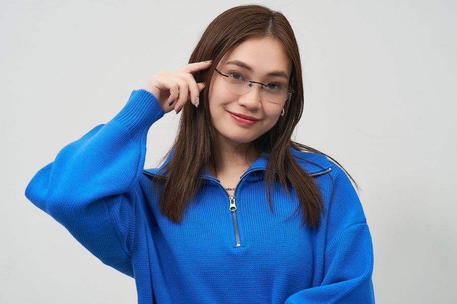 SUNCUTGlasses/トレンドのリムレス オーバル型サングラス（ZG263G01