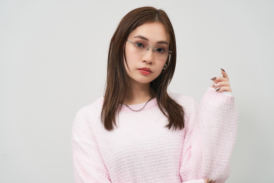 期間限定価格]SUNCUTGlasses/トレンドのリムレス ウェリントン型
