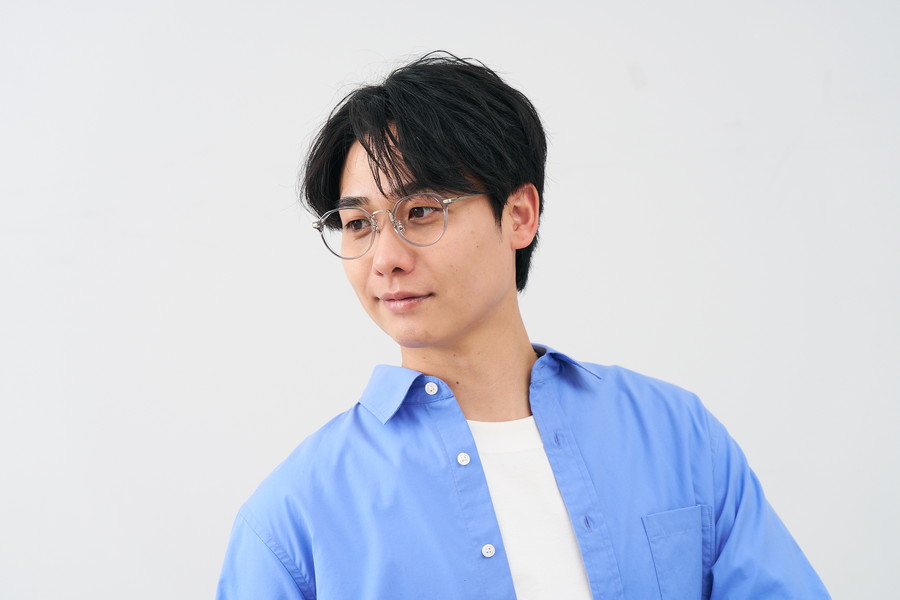 高級感のあるボストン型コンビネーションフレーム[鼻高みえメガネ