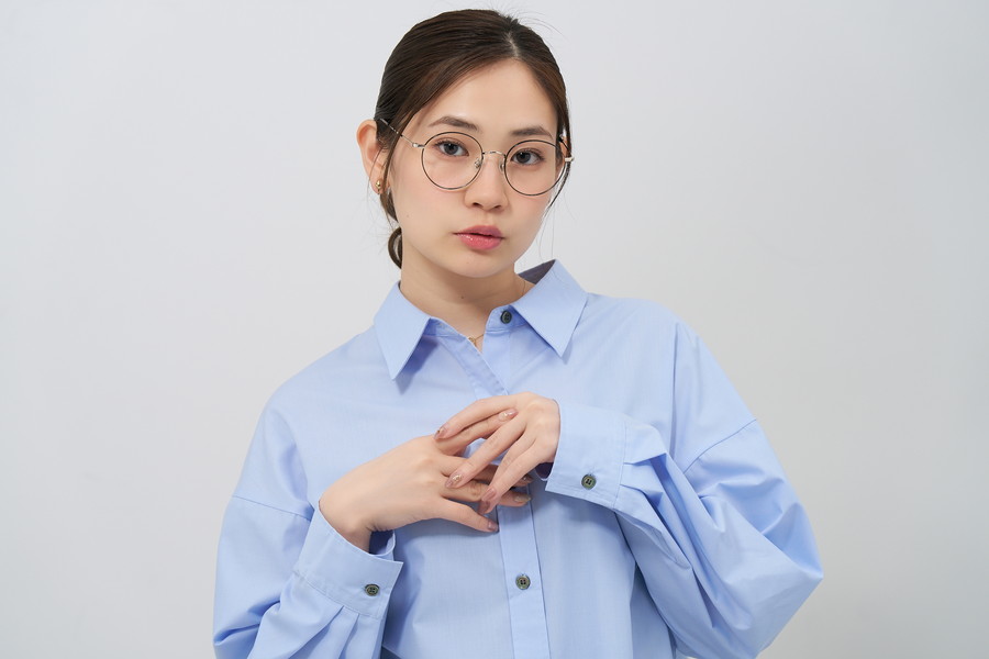 顔なじみの良い快適なかけ心地のボストン型メガネ[鼻高みえメガネ][中