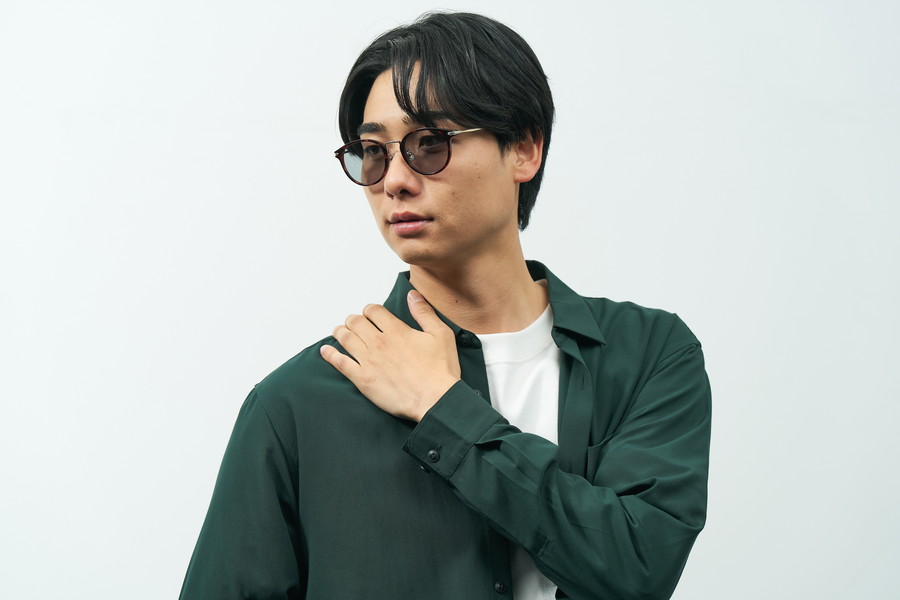 トレンドカラーのボストン型サングラス/SUNCUTGlasses/UV100%CUT