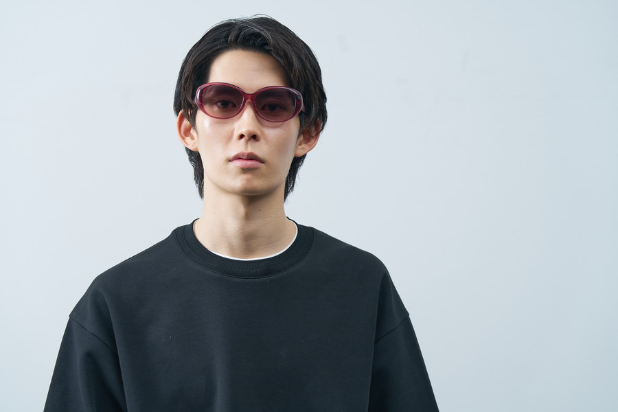 繊細な彫金が映えるボストン型コンビネーションフレーム/SUNCUTGlasses