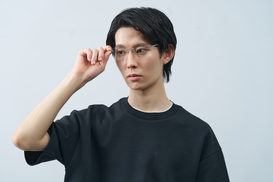 SUNCUTGlasses/トレンドのリムレス ウェリントン型サングラス