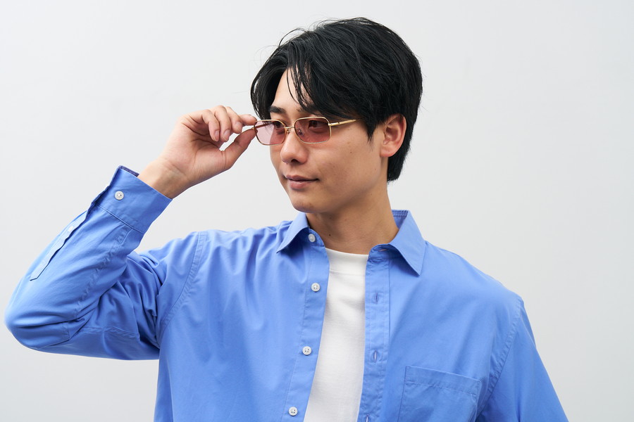 期間限定価格]SUNCUTGlasses/トレンドのスクエア型メタルサングラス