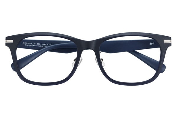 ラバーテンプルが特徴のウェリントン型メガネ