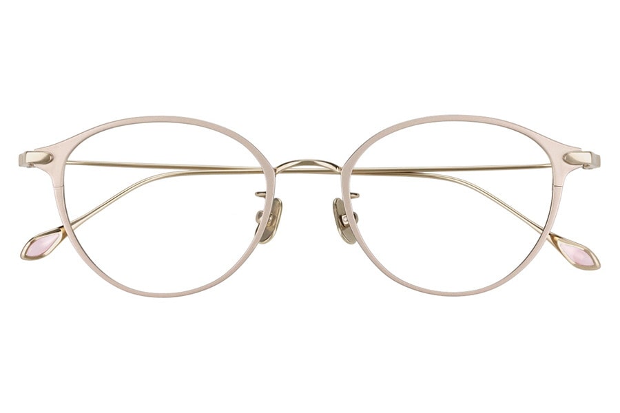 華やかな印象のボストン型メタルフレーム