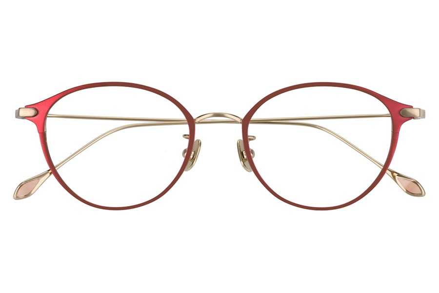 華やかな印象のボストン型メタルフレーム