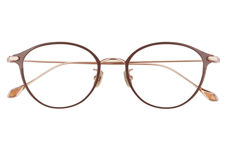 華やかな印象のボストン型メタルフレーム