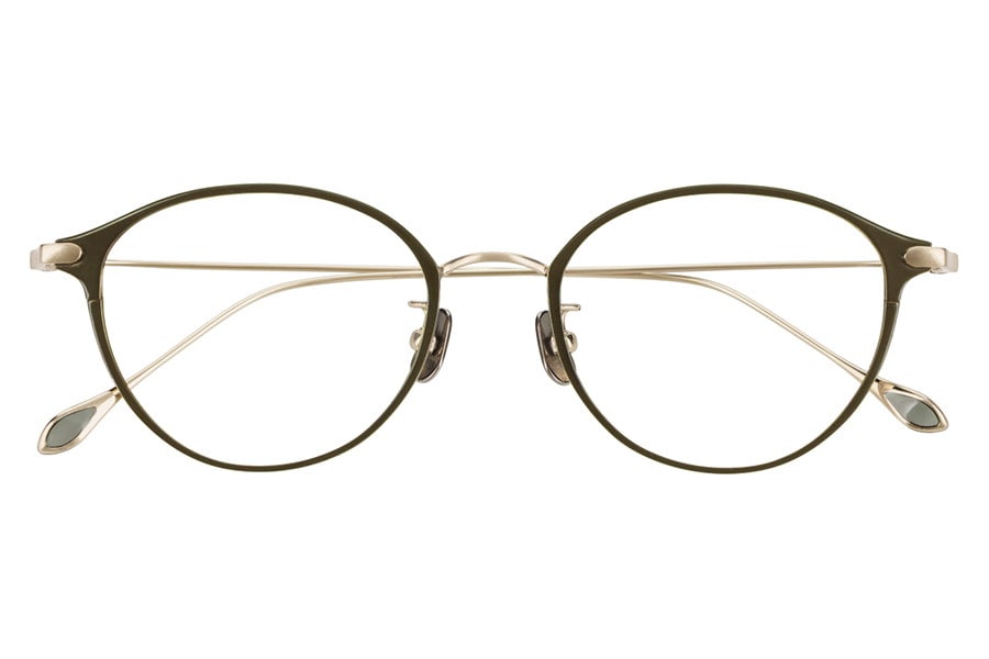 華やかな印象のボストン型メタルフレーム