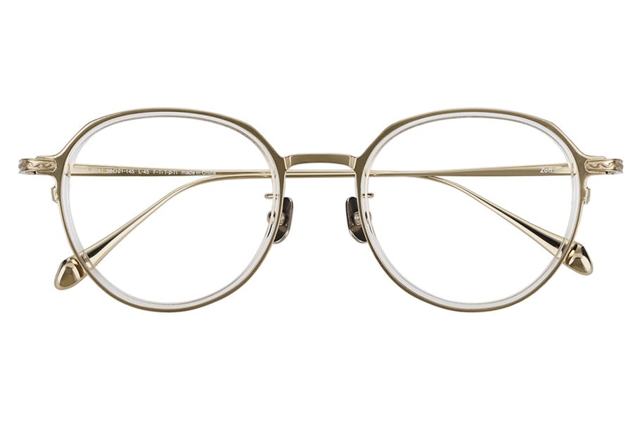 上品な印象のボストン型チタンフレーム