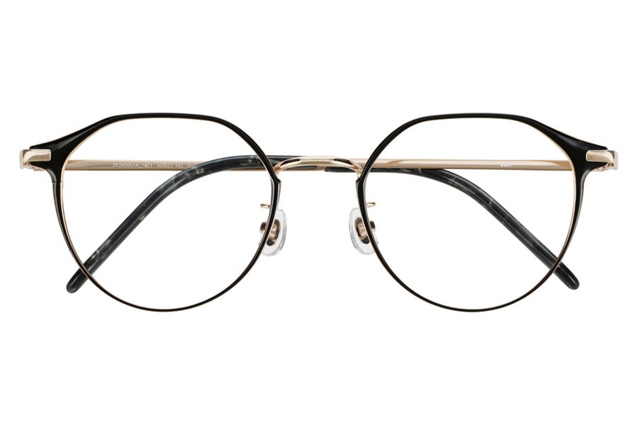 上品な印象のボストン型[中顔面短縮みえメガネ]