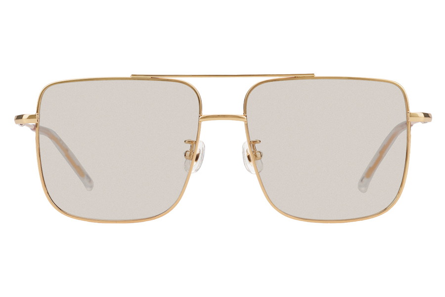 SUNCUTGlasses/トレンドのウェリントン型メタルサングラス